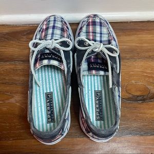 Woman’s 7 1/2 Plaid Sperry Top-Slider